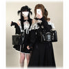 Original Japanese Lace Off-Shoulder Long Sleeve Dress Sweet Girl Kawaii Bowknot Women's Elegant Lolita Short Dresses