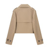 Brown Trench Coat Woman Long Sleeve Urban Solid Cropped Women's Trench Coat Casual Classic Jackets Outerwears