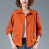 Spring Autumn Female Korean Thin Style Leisure Cardigan Jacket Cotton Windbreaker Coat Mom's Costume Loose Short Blouse Jacket