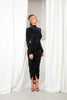Long Sleeve Ruched Sexy Maxi Dress For Women Autumn Winter Drawstring Turtleneck Bodycon Sexy Long Dress Elegant