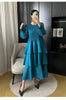 Spring Ruffled Lantern Sleeve Pleated Dress Atmospheric Design Sense Pleated Long Dresses Women's Clothing
