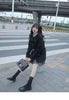 Japan Jk Wool Jackets Solid Loose Thickend Lapel Spring Jacket Korean Preppy Casual Coats Female Tops