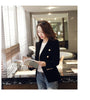 Brand Spring Women Slim Velvet Blazer Jacket Double Breasted Simple Lady Blazers High Grade OL Clothing