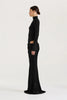 Autumn Long Sleeve Sexy Maxi Dress Women Hollow Out Turtleneck Ruched Bodycon Club Party Long Dresses Female