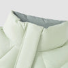 Cotton Padded Jacket Women Diamond Quilted Stand Collar Loose Fit Winter Elegant Casual Outerwear