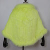 Women 100% Real Rabbit Fur Shawl Scarf With Fox Fur Collar Winter Warm Knitted Rabbit Fur Poncho Girls Party Accessories