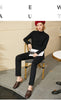 Minimalism Jeans for Women Autumn Slim Feet Casual All-match Cotton Slight Strech Ankle-Length Pants 12514004