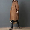 Women Autumn Winter Dress Retro Corduroy Vestidos Add Velvet High Neck Dress Mid-Length Loose Pullover Sweater Female