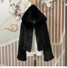 Real Rabbit Fur Hooded Coat Long Sleeve Women Casual Loose Knitted Genuine Fur Jacket With Hood Female Natural Fur Outwear