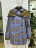 Double Sided Grid Jacket Women's Loose Lapel Long Sleeve Single-breasted Pocket Coat Autumn Lady Streetwear