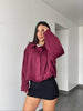 Women Suede Textured Jacket Long Sleeve Lapel Collar Loose Coats Casual Female Outerwear Chic Tops