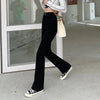 Woman American High Waist Slim Fit Bell Bottom Jeans Female Y2k Flare Pants Girls Elastic Designer Black Denim Trousers
