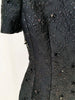 High Street Designer Stylish Dress Women's Beaded Floral Jacquard Trimmed Dress