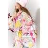 Women's Y2K Sweet Playful Loose Lapel Bomber Jacket Original All over Graphic down Filled Streetwear