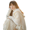 Womens Bohemian Hooded Knitted Shawl Winter Warm Button Wraps Scarf Coat Cloak Cardigan