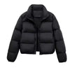 Y2K Retro Women's Winter Parkas Thickend Warm Short Down Cotton Jacket Streetwear Stand Collar Puffer Bread Parka Coat
