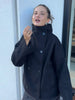 Elegant Women's Coat High Stand Collar Full Sleeve Double Breasted Solid Female Coats Autumn High Street Lady Top