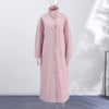 Street Solid Stand Collar Long Women's Trench Coat Loose Full Sleeved Single Breasted Pocket Windbreaker Autumn Lady Coats
