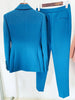 High Street S/S Career Designer Suit Set Women's Elegant Single Button Diamonds Beaded Blazer Pants Suit