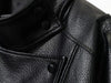 Chic Black Faux Leather Jackets Women Long Sleeve Buttons Elastic Oversized Coats Autumn Winter Streetwear
