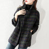 Plaid Suit Woolen Coat Women Autumn Winter Korean Loose Woolen Coat Mid-Length Wool Blazer Overcoat Woman Jacket