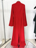 High Street Designer Party Vestido Women's Flowers Beaded Diamonds Beaded Slit Sleeve Long Maxi Dress