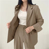 Elegant Office Lady Business Suit Set Blazers Spring Women's Clothing Suit Jacket Casual Pants Set Wide Leg Suit Pants