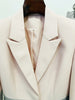 High Street S/S Runway Designer Suit Set Women's Career Single Button Color Block Blazer Wide Pants Suit
