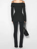 Solid Chic Designer Jackets For Women Slash Neck Long Sleeve Tunic Temperament Elegant Jackets Female Style