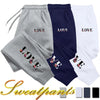 Womens Tracksuit Trousers Love Letter Print Street Sweatpants Daily Casual Simplicity Versatile Jogging Sport Pants