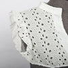 Vintage Hollow Out Maxi VestidosLong Puff Sleeve Dress Women Autumn WaitedRobe Stand Collar Button Dresses