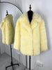 Faux Fur Lapel Coat Women's Elegant Solid Loose Lace-Up Leisure Jacket Winter Female Keep Warm Fur Coat