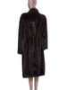 Winter Long Black Elegant Stylish Thick Warm Fluffy Hairy Soft Faux Mink Fur Coat Women Stand Collar Sashes