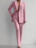 Two Piece Suit Women's Blazer Suit Office Lady Long Sleeve Blazer and Pant Sets