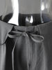 Gray 3 Piece Set Women's Lapel Blazer Short Vest High Waist Drawstring Wide Leg Pants Suit Autumn