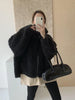 Faux Lambs Women Jacket Y2K Autumn Plush Thick Zipper Warm Coats Streetwear Long Sleeve All Match Hairy Outerwear