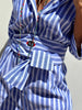 Autumn Long Sleeve Shirt Dress Elegant Belt Long Dress For Women Print Button Lapel Neck Casual Dresses Robe Femme