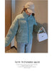 Women Parkas Turtleneck Full Sleeve Thick Coats Short Coat Solid Zipper Spliced Jackets Pocket Casual Elegant Lady Winter