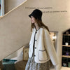 Women Autumn Winter Warm Teddy Coat Berber Fleece Round Collar Short Jacket Plush Outerwear Female Streetwear Clothes