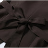 Elegant Chic Waist Cinched Blazer Women V Neck Single Breasted Lace Up Irregular Hem Jacket Lady Casual Commute Outerwear