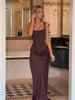 Women Black Velvet Sheer Maxi Dress Sexy Chic Mesh Patchwork Off-shoulder Waist Cinching Slim Maxi Dresses Club Party Gowns