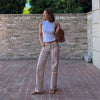 Colorful Striped Jeans Women's Long Pants Female High Street Low-waisted Pockets Denim Trousers Women's Holiday Outwear
