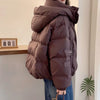 Parkas Women's Jacket Korean Autumn Winter Loose Hooded Thicken Warm Short Down Cotton Padded Coats Female Tops