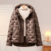 Autumn Winter Women's Puffer Jacket Short Hooded Thickened White Duck Down Coat Slim Fit Casual Warm Outerwear