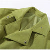 Autumn Women's Green Suede Short Jacket Loose Lapel Zipper Long Sleeve Bomber Coat Female Lady High Street Outwears