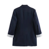 Women Solid Blazer Notched Collar Long Roll up Sleeves Female Chic Office Lady Business Outfits