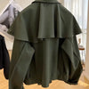 Cloak Shawl Casual Short Coat Women's Spring Autumn Korean Loose Long-Sleeved Windbreaker Female Outwear Tops
