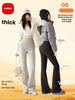 Winter High Waist Flared Pants Women Tummy Control Velvet Bell Bottom Trousers Thick Warm Wide Leg Pants Casual Streetwear Fashi