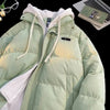 Winter Cotton-padded Jacket Women, Two-piece Hooded Down Cotton Jacket Female Casual Warm Cotton-padded Clothing Parker Coat