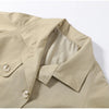 Elegant Khaki Women's Trench Coat Long Autumn Loose Stand Collar Full Sleeved Single Breasted Pocket Side Split Windbreaker